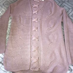 Pink knit sweater